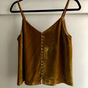 Madewell Chartreuse Velvet Tank